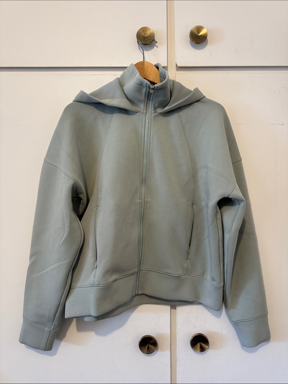 Calla Women's Light Sage Zip-Up Hoodie Jacket